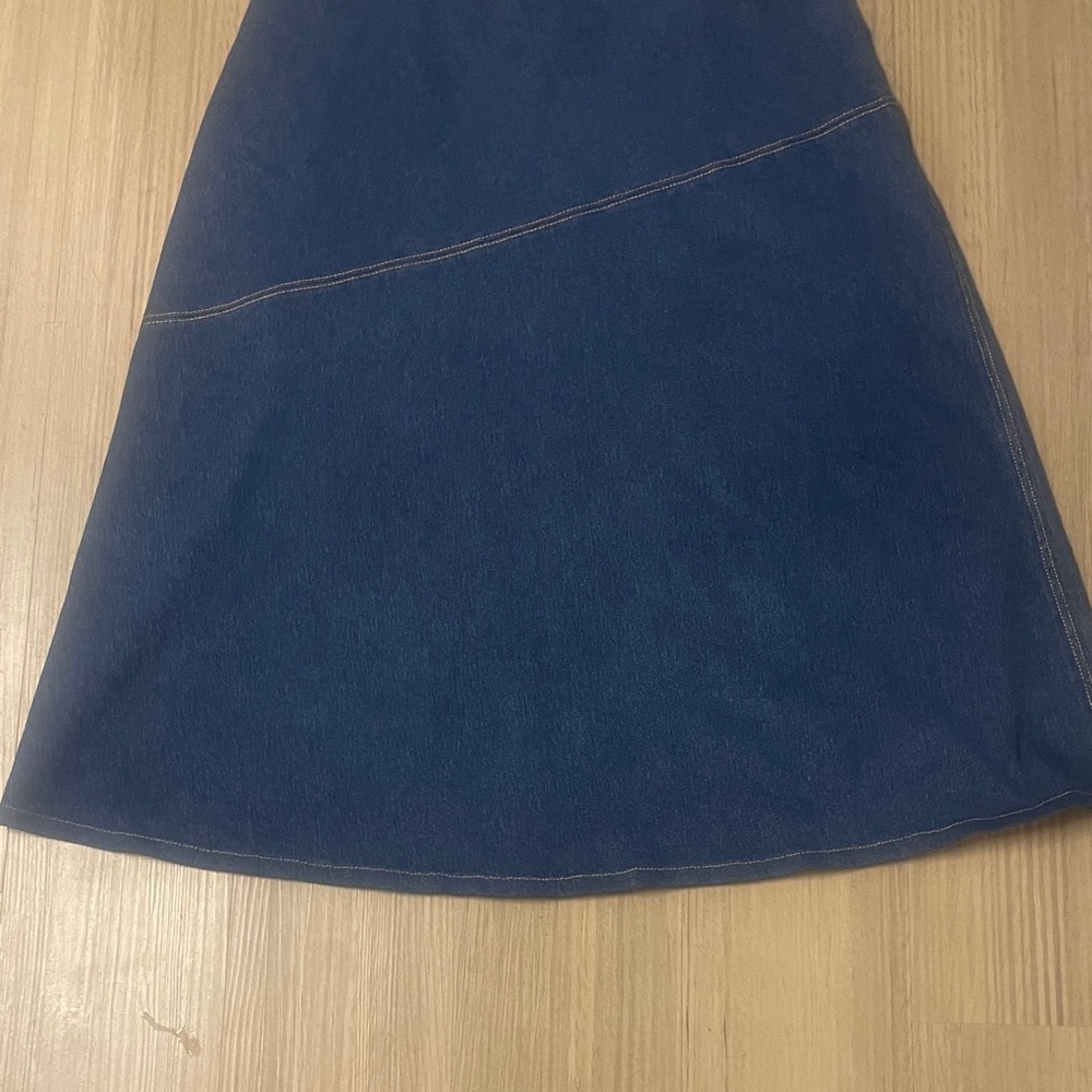 Lysse Blue A-Line Denim Skirt-XL - Picture 3 of 6